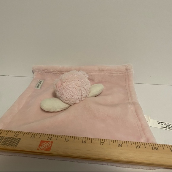 Blankets & Beyond Owl Lovey Security Blanket Pink White Baby Boy Cuddle Toy - Picture 5 of 5